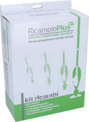 Schachtel vum Spare Plus Spare Parts Kit mat Sätzer, Filteren a Wuelgericher fir de Staubsauger, mat grénger Bedréckung Schachtel vum Spare Plus Spare Parts Kit mat Sätzer, Filteren a Wuelgericher fir de Staubsauger, mat grénger Bedréckung