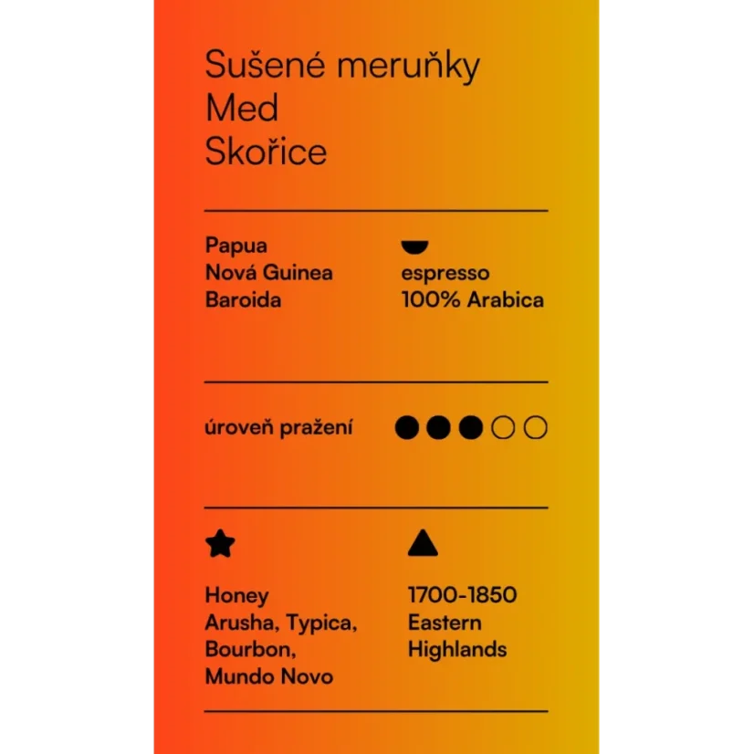 Papua Nová Guinea Baroida | Espresso - Balenie: 250 g