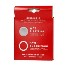 Bialetti těsnění na moka konvičku 9 hliník - 3 těsnění + 1 sítko