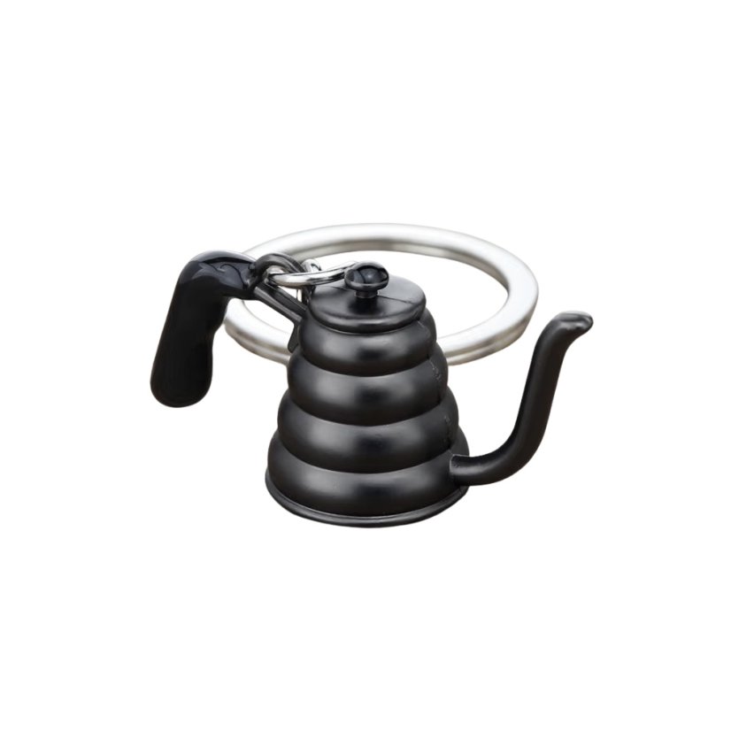Une clé en forme de théière noire est un excellent cadeau pour les amateurs de café, qui ajoutera une touche de style à vos clés.
