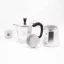 Silver Forever Miss Prestige moka pot for making 9 cups of coffee.