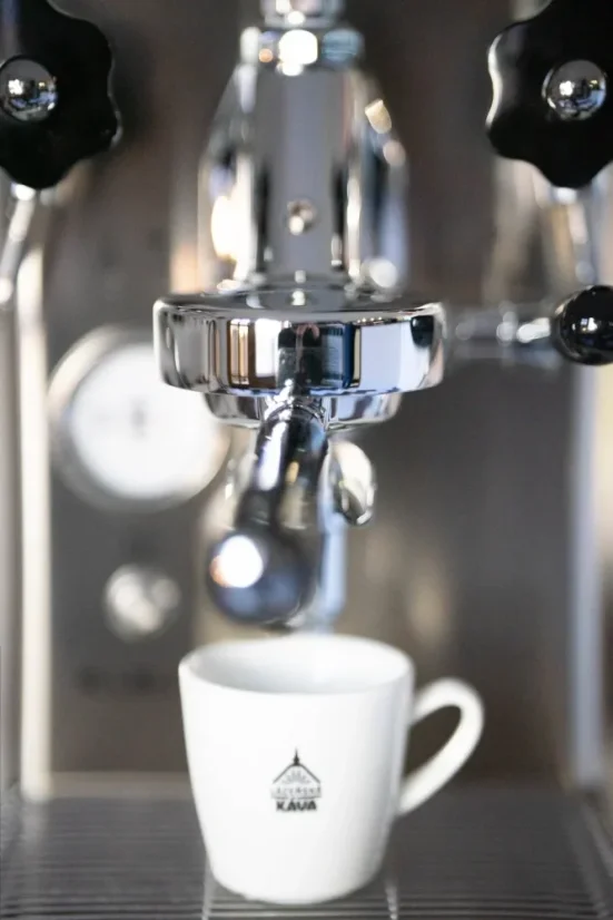 Lelit espresso machine head.