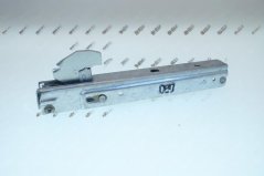 Metallene Scharnéier mat opklappbarer Sperr, Montagebohrungen an engem Schraubstëft op der Säit Metallene Scharnéier mat opklappbarer Sperr, Montagebohrungen an engem Schraubstëft op der Säit