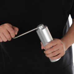 Barista Space Silver Hand Grinder - ručný mlynček na kávu strieborný