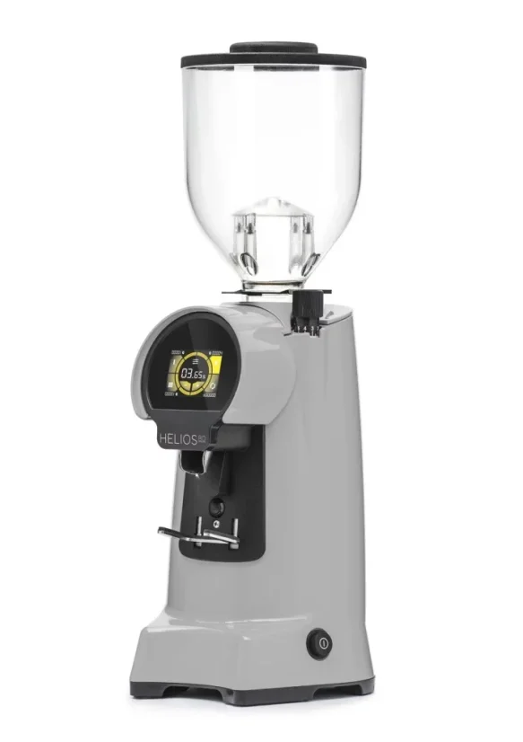 Eureka Helios 80 gray Italian coffee grinder.