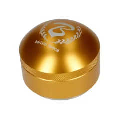 Poussoir à café doré Barista Space avec réglage, d'un diamètre de 58 mm, compatible avec la machine à café Nuova Simonelli Oscar II.