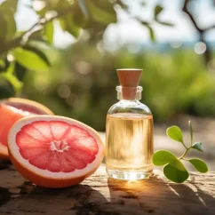 Huile essentielle de pamplemousse en flacon de 10 ml, 100 % naturelle et adaptée aux femmes enceintes et allaitantes.
