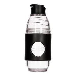 Cafetera portátil negra Cafflano Go-Brew con capacidad de 500 ml para una fácil preparación de café mientras viajas.