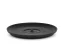 Ecological black saucer on a white background