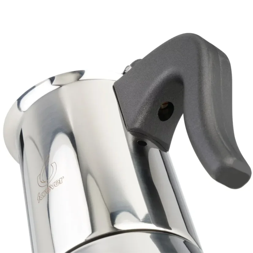 Forever Miss Splendy moka pot for 4 cups, suitable for induction heating.