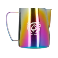 Stainless steel Barista Space Rainbow milk pitcher with a capacity of 600 ml on a white background