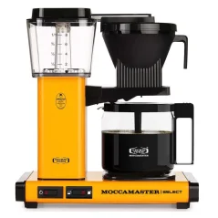 Moccamaster KBG Select Technivorm yellow coffee dripper.