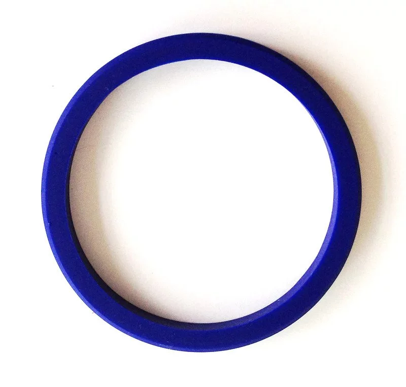 Blue silicone gasket on a white background