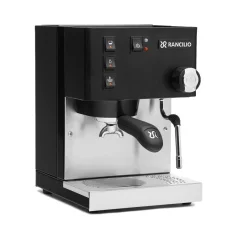 Čierny pákový kávovar pre domácnosť Rancilio Silvia E. Čierny pákový kávovar pre domácnosť Rancilio Silvia E.