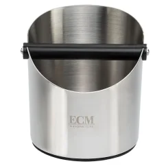 Stainless steel ECM coffee knock box.