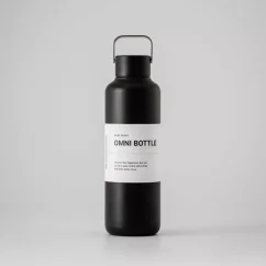 Black minimalist thermos 600 ml.