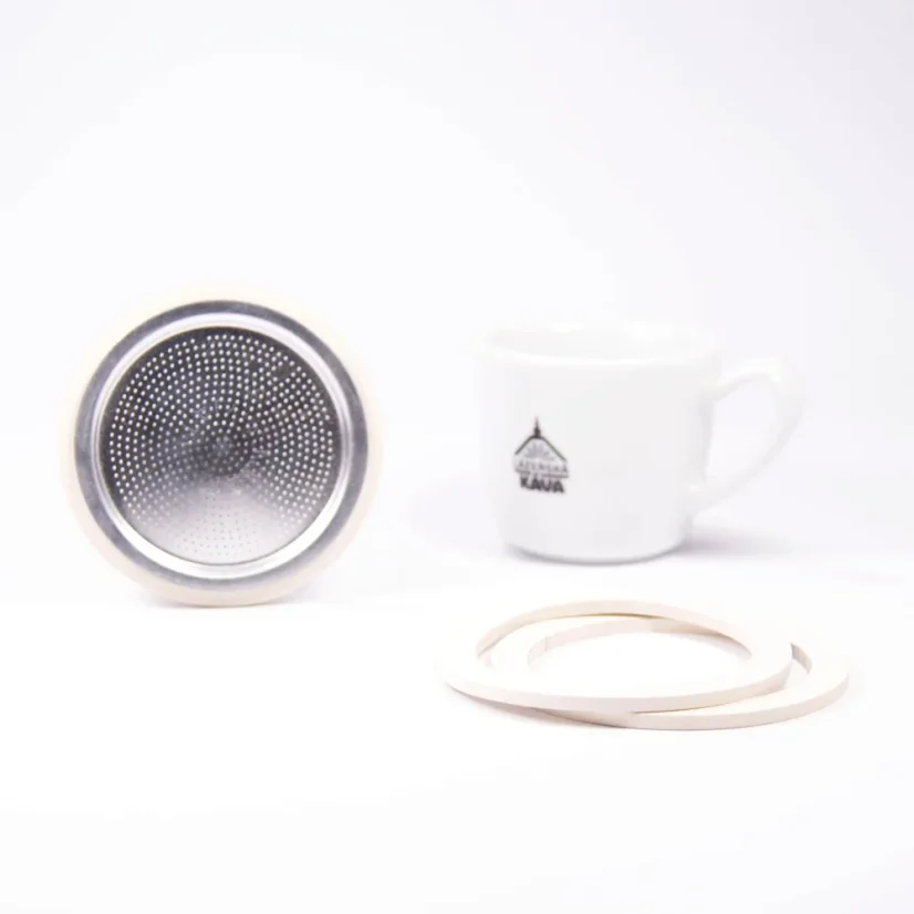 Bialetti těsnění na moka konvičku 9 hliník - 3 těsnění + 1 sítko