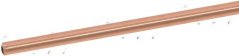 Koffer-Réier ⌀ 6x1 mm – 3 m, riichte Stéck vun enger dënner Kupferréier, Ufank vun engem méi laange Stéck op der Rull