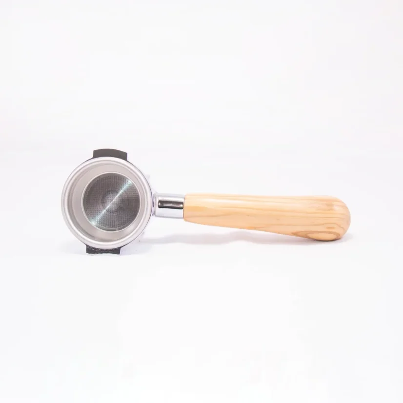 Schwerer Siebträger Tamper doppelt 58 mm mit Olivenholzgriff, kompatibel mit La Marzocco Kaffeemaschinen.