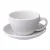 Tasse et soucoupe en porcelaine blanche Loveramics Egg d'une contenance de 300 ml, idéale pour le café latte.