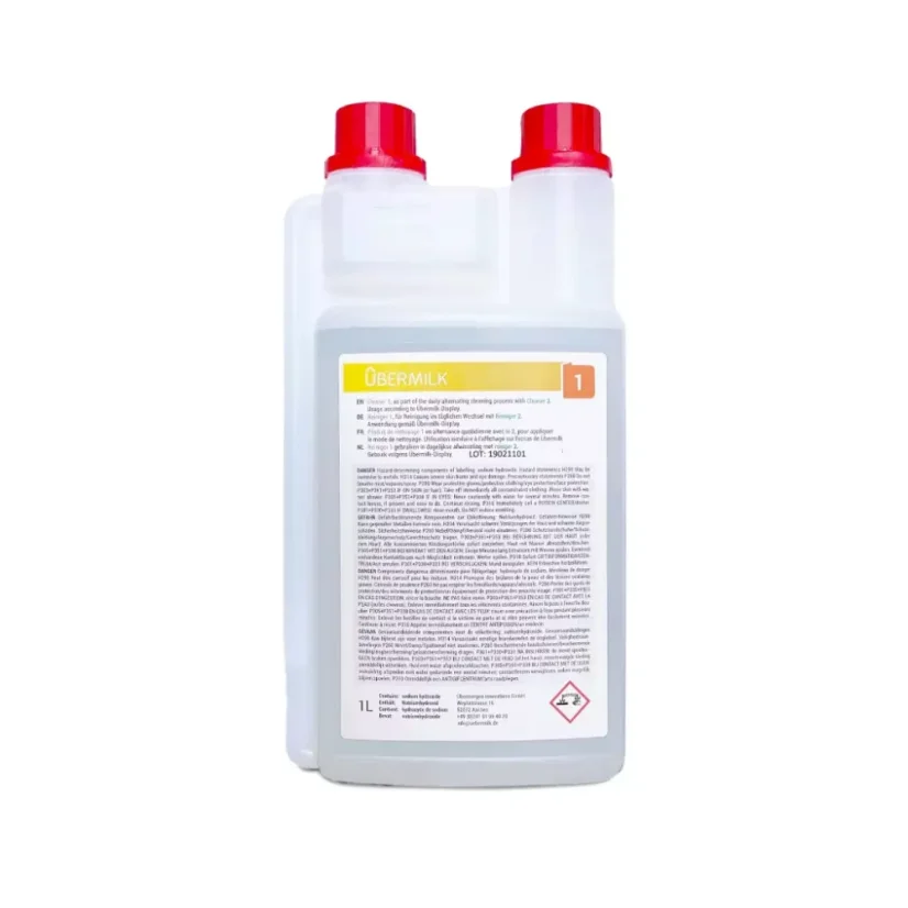 The cleaning kit for the Übermilk coffee machine, with a shelf life of 160 days, ensures effective maintenance and prolongs the lifespan of your device.