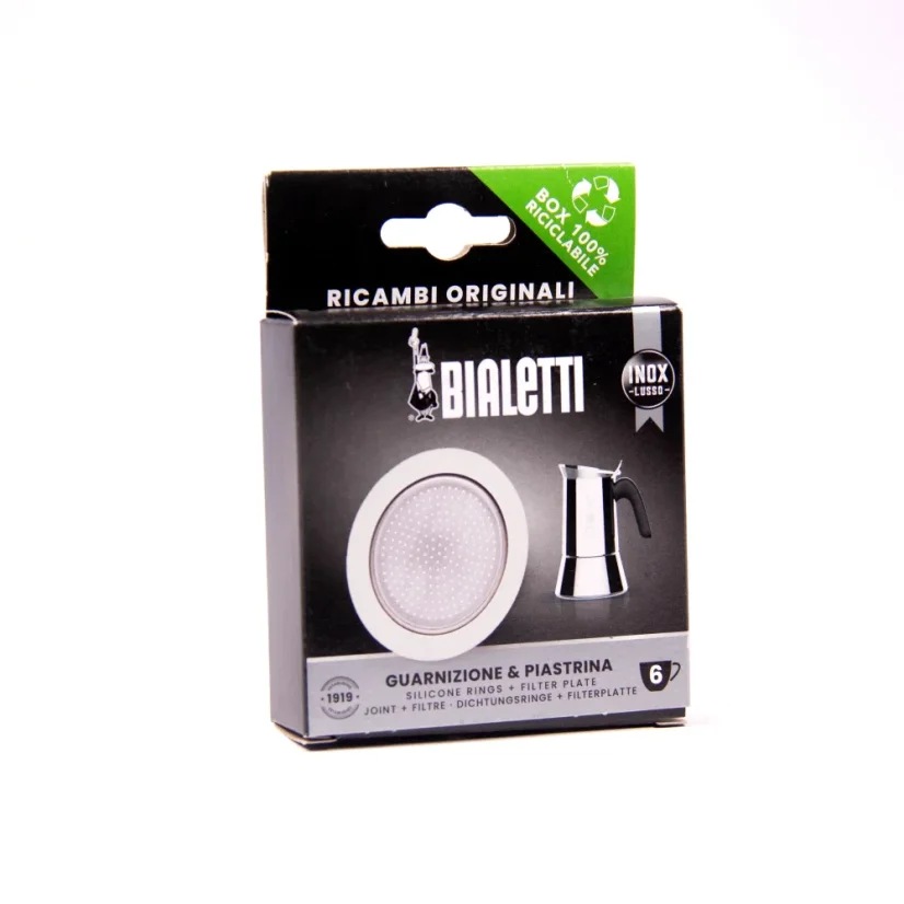Seal and filter for Bialetti moka pot, suitable for the Bialetti Kitty model.