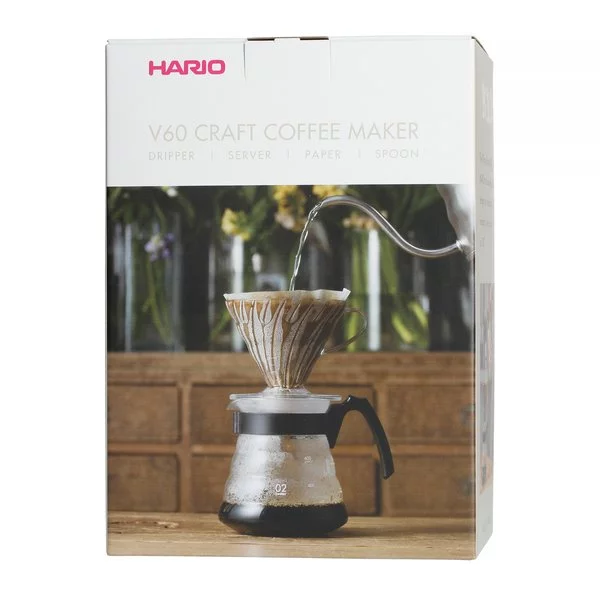 Hario sada V60-02 Pour Over Kit plastový čirý