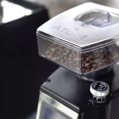Black espresso grinder for coffee Victoria Arduino Eagle One Prima. Black espresso grinder for coffee Victoria Arduino Eagle One Prima.