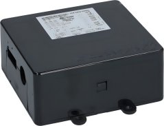 Doséierung Kontroll Eenheet 1-2-3 Gruppen 230V, schwaarz Plastikbox mat Etikett a zwee Kabeldurchféierungen