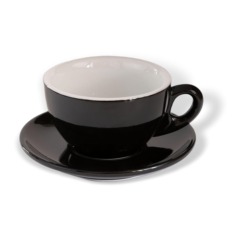 ClubHouse cup and saucer Rosa, 300 ml, black