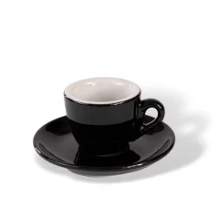 ClubHouse cup with saucer Rosa, 60 ml, black