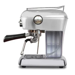 Home lever espresso machine Ascaso Dream ONE in polished aluminum finish.