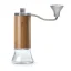 Eureka Baby Grinder Walnut so sklenenou násypkou. 