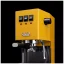 Yellow domestic lever coffee machine.