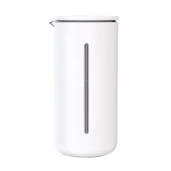 White silicone French press with an inner glass carafe