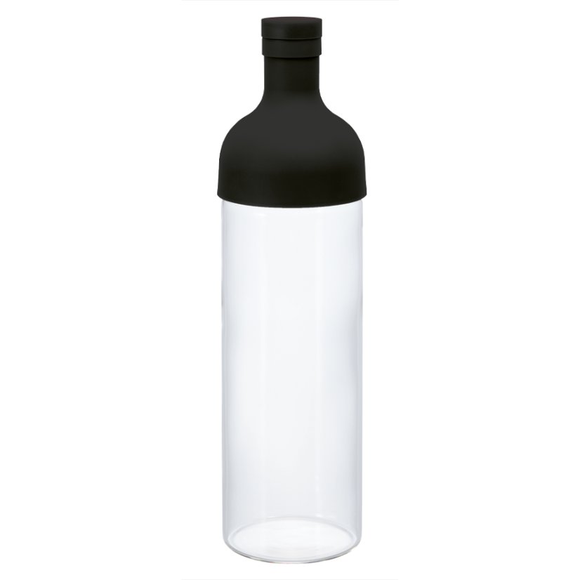 Schwarze Flasche für Eistee Hario Filter-In Bottle. Volumen 750 ml.