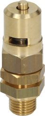 Messing-Sécherheetsventil vum Boiler (Ø 1/4 Zoll M) mat engem Zochrank uewen an engem Gewënn ënnen. Messing-Sécherheetsventil vum Boiler (Ø 1/4 Zoll M) mat engem Zochrank uewen an engem Gewënn ënnen.