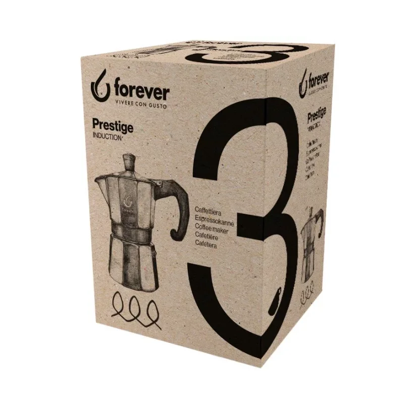 Schachtel mit Moka Kanne Miss Moka Prestige Induction Forever