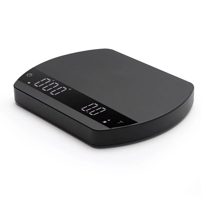 Black Felicita ARC digital scale for espresso preparation.