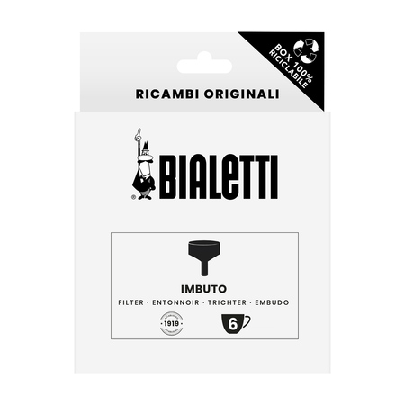 Bialetti replacement funnel for moka pots 6 cups - stainless steel