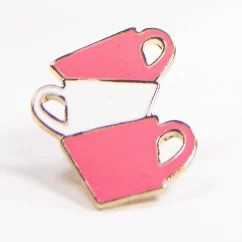 Pink cup badge.