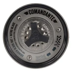 Hand grinder Comandante C40 MK3 Nitro Blade American Cherry made of stainless steel, ideal for grinding fresh coffee.
