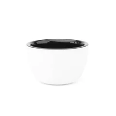 White porcelain cupping bowl on a white background