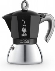 Bialetti New Moka Induction 6 Cups Black Heating Source : Halogen