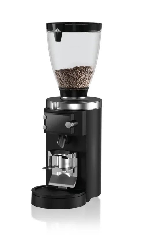 Espresszó kávédaráló Mahlkönig E65S GbW, amely tartós rozsdamentes acélból készült.