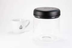 Glass vacuum jar for coffee beans