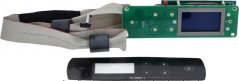 Knäppchenmodul: gréng Plack mat Display a Knäppercher, Verbindungskabel a schwaarzt Bedéngungspanel Knäppchenmodul: gréng Plack mat Display a Knäppercher, Verbindungskabel a schwaarzt Bedéngungspanel