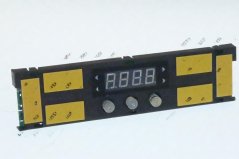 Elektronesch Plack Candy 42819496, mat digitalem Display, dräi Knäppercher a gielen Isoléierplättchen un de Säiten.