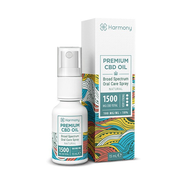 Harmony CBD oil spray 1500 mg 15 ml Natural