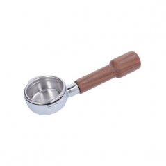 Portafilter 2 naked 58 mm with wooden handle walnut